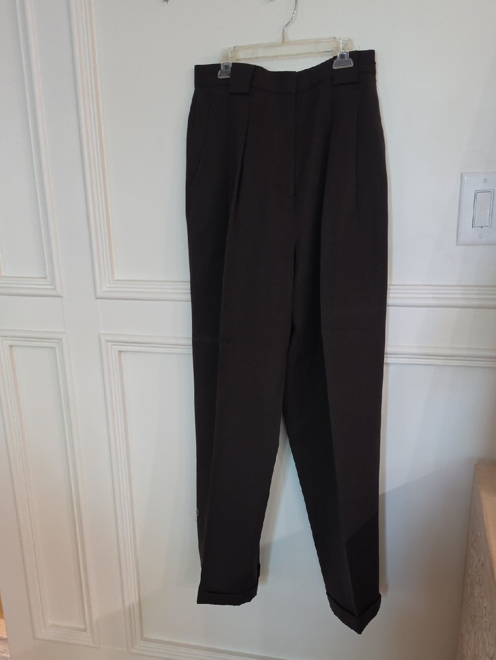 Lord & Taylor Straight Leg Dress Pants - Dark Brown